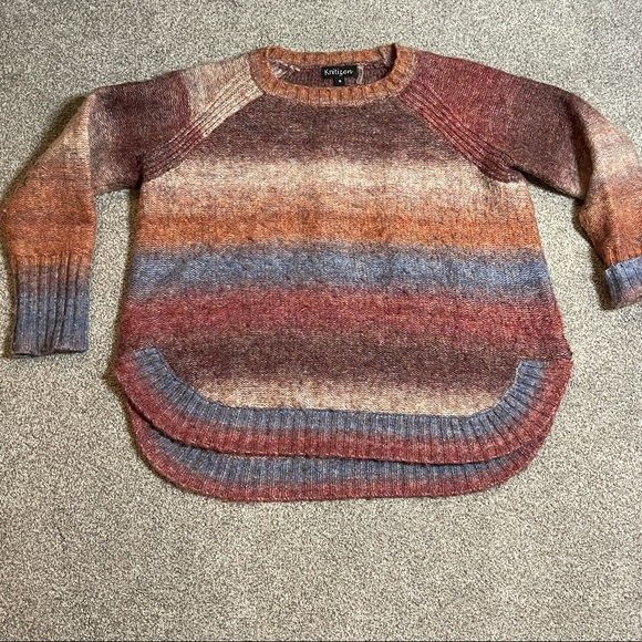 KNITIZEN Wool blend ombré striped sweater size Small - Picture 1 of 4